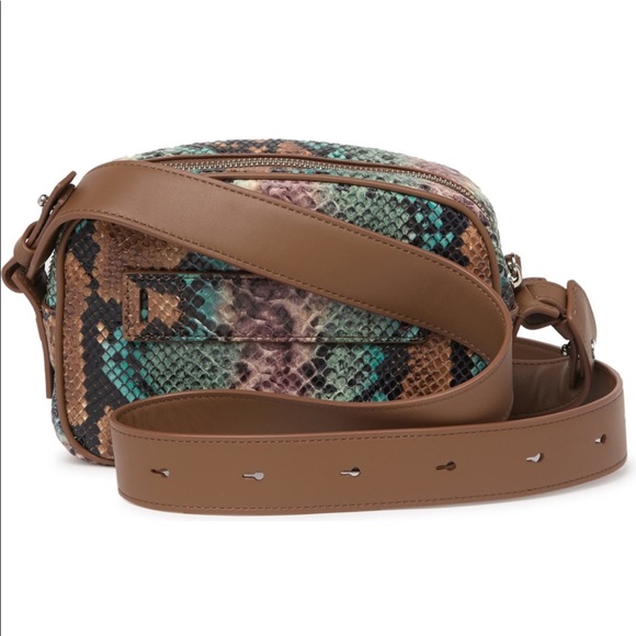 ALLSAINTS leather snake print crossbody bag - Picture 3 of 8